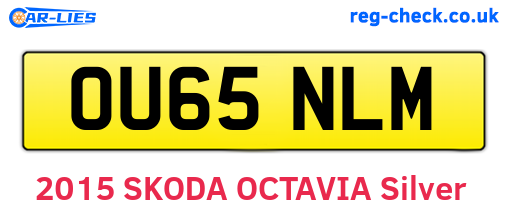 OU65NLM are the vehicle registration plates.