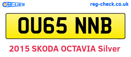OU65NNB are the vehicle registration plates.