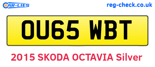 OU65WBT are the vehicle registration plates.
