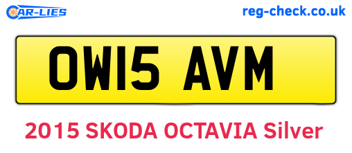 OW15AVM are the vehicle registration plates.