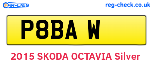 P8BAW are the vehicle registration plates.