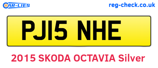 PJ15NHE are the vehicle registration plates.
