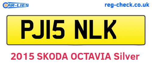 PJ15NLK are the vehicle registration plates.