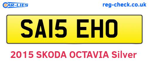 SA15EHO are the vehicle registration plates.