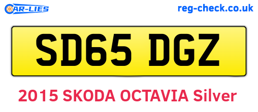 SD65DGZ are the vehicle registration plates.