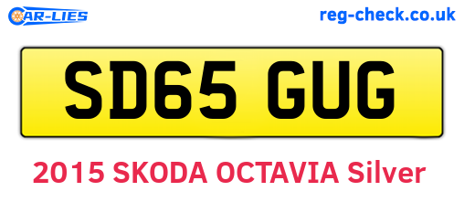 SD65GUG are the vehicle registration plates.