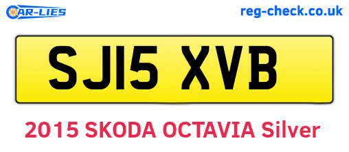 SJ15XVB are the vehicle registration plates.