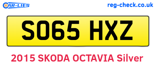 SO65HXZ are the vehicle registration plates.