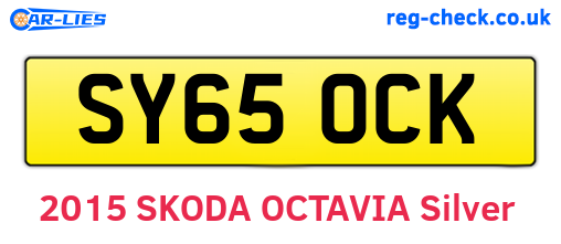 SY65OCK are the vehicle registration plates.