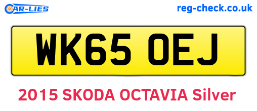 WK65OEJ are the vehicle registration plates.