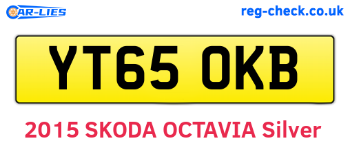 YT65OKB are the vehicle registration plates.