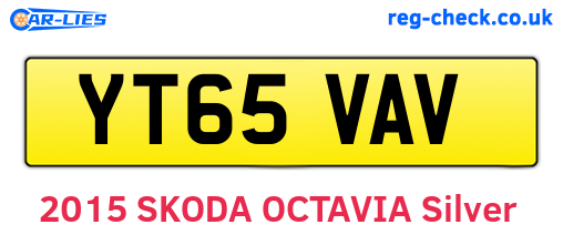 YT65VAV are the vehicle registration plates.