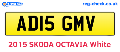 AD15GMV are the vehicle registration plates.