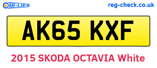 AK65KXF are the vehicle registration plates.