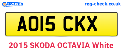 AO15CKX are the vehicle registration plates.