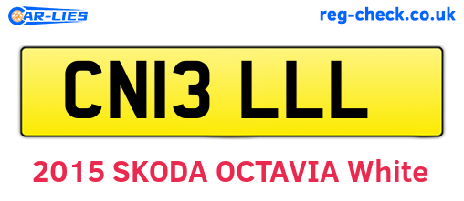 CN13LLL are the vehicle registration plates.