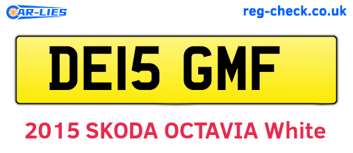 DE15GMF are the vehicle registration plates.