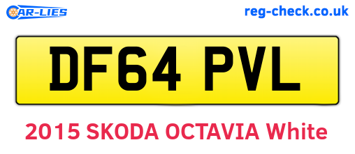 DF64PVL are the vehicle registration plates.