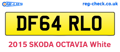 DF64RLO are the vehicle registration plates.