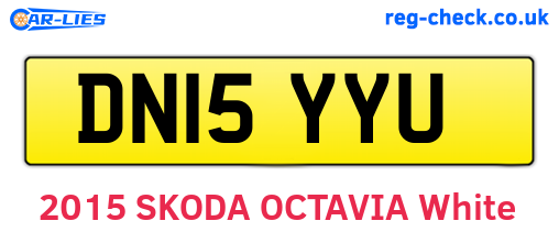 DN15YYU are the vehicle registration plates.