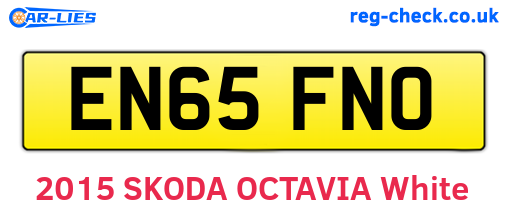 EN65FNO are the vehicle registration plates.