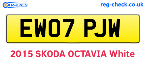 EW07PJW are the vehicle registration plates.