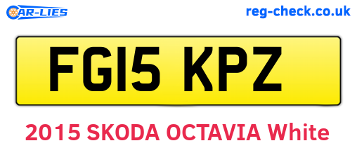 FG15KPZ are the vehicle registration plates.