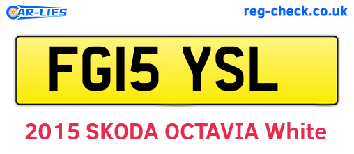FG15YSL are the vehicle registration plates.