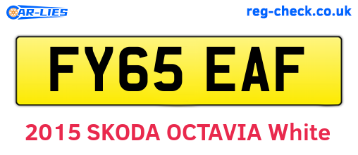 FY65EAF are the vehicle registration plates.