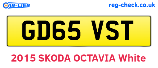 GD65VST are the vehicle registration plates.