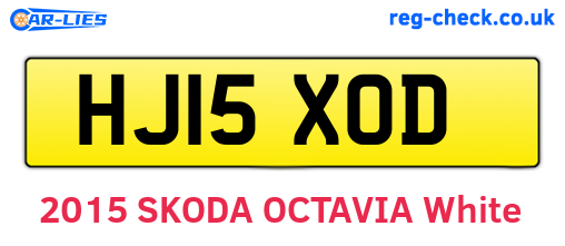 HJ15XOD are the vehicle registration plates.