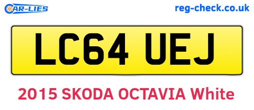 LC64UEJ are the vehicle registration plates.