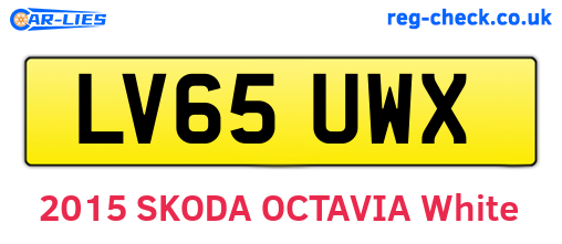 LV65UWX are the vehicle registration plates.