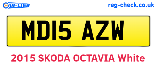 MD15AZW are the vehicle registration plates.
