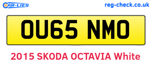 OU65NMO are the vehicle registration plates.