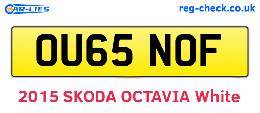 OU65NOF are the vehicle registration plates.