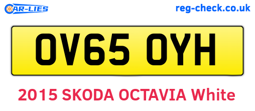OV65OYH are the vehicle registration plates.