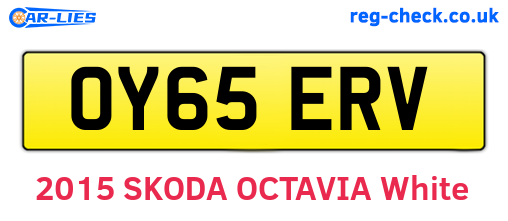 OY65ERV are the vehicle registration plates.
