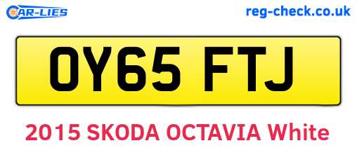 OY65FTJ are the vehicle registration plates.