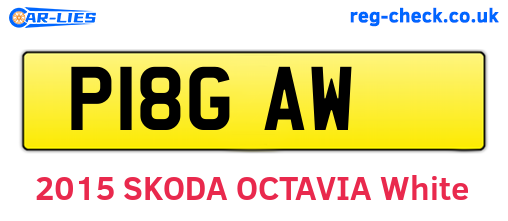 P18GAW are the vehicle registration plates.