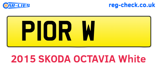 P1ORW are the vehicle registration plates.