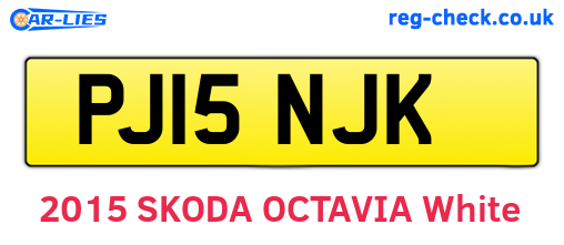 PJ15NJK are the vehicle registration plates.