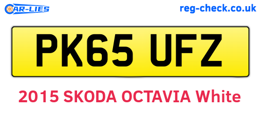 PK65UFZ are the vehicle registration plates.