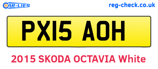 PX15AOH are the vehicle registration plates.
