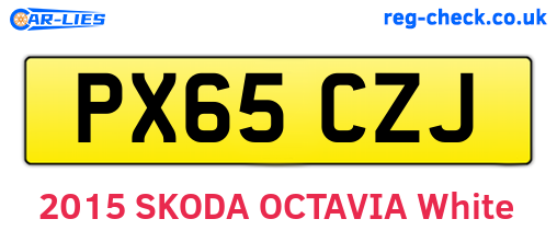 PX65CZJ are the vehicle registration plates.