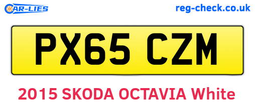 PX65CZM are the vehicle registration plates.