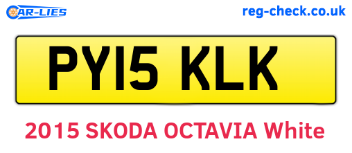 PY15KLK are the vehicle registration plates.