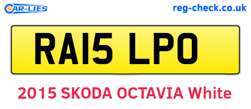 RA15LPO are the vehicle registration plates.