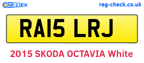 RA15LRJ are the vehicle registration plates.