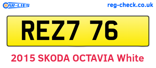 REZ776 are the vehicle registration plates.